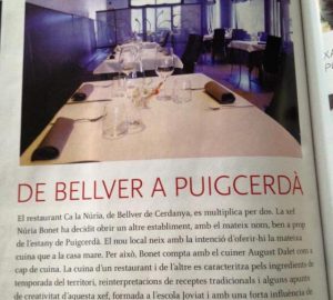 09/10/2015 De Bellver a Puigcerdà Revista Cuina